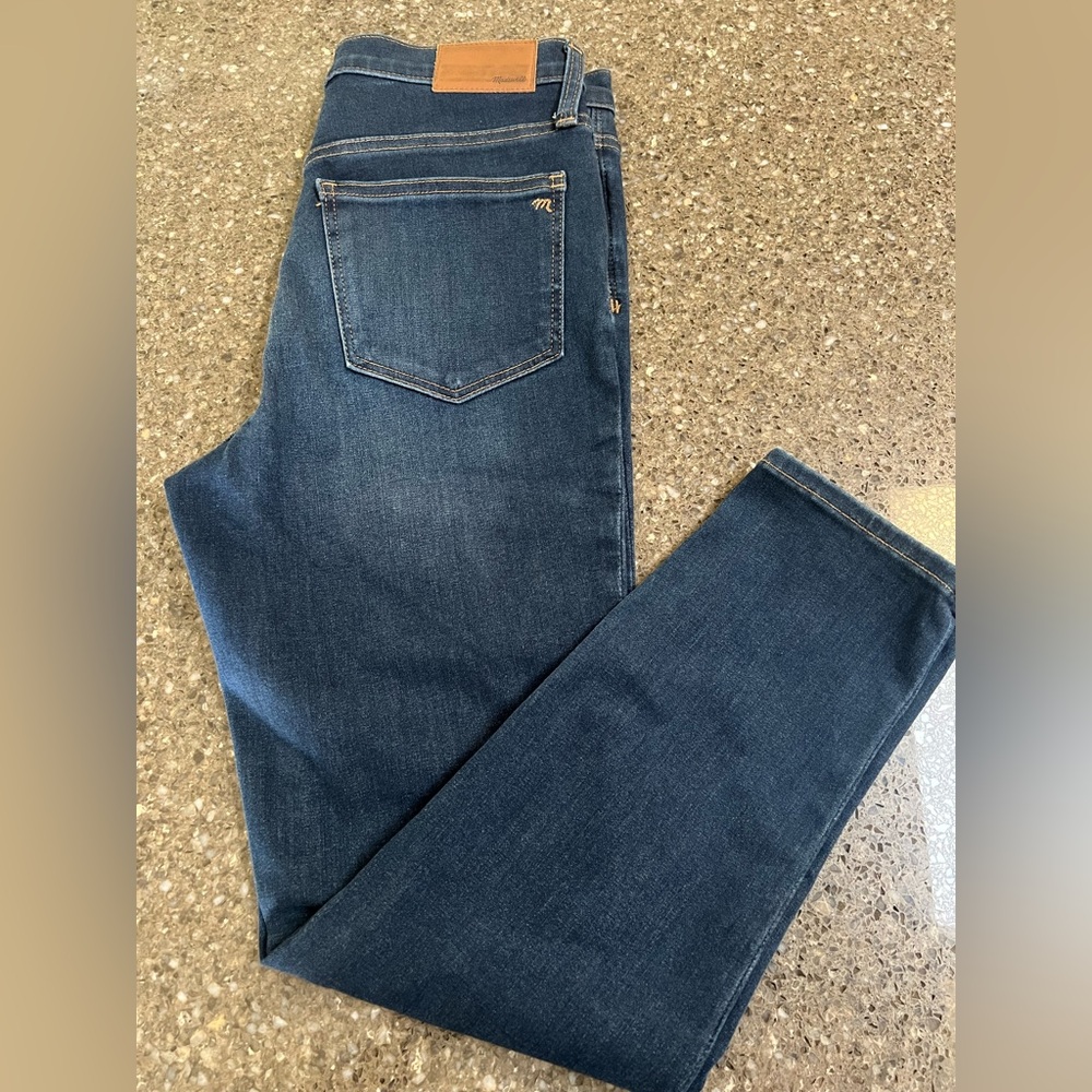 Madewell High Rise Skinny Jeans Dark Wash Stretch Button Fly Size 27